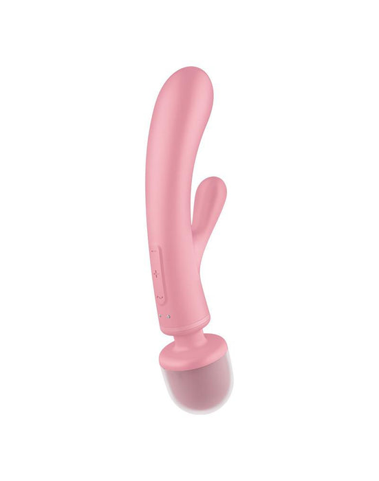 Satisfyer - Triple Lover - 2-in-1 Wand en Rabbit Vibrator - Roze-Laced-up.nl