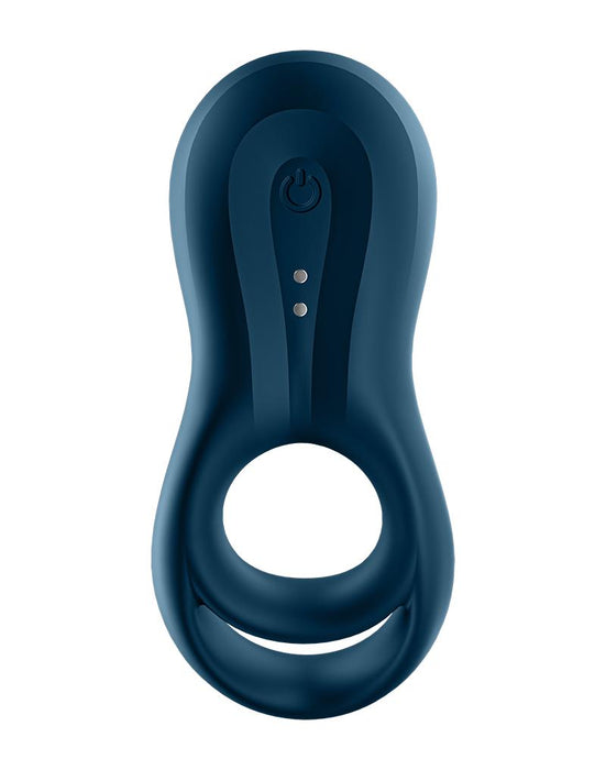Satisfyer - Vibrerende Cockring Met Partner Stimulator - Koppel Vibrator Epic Duo - Blauw-Laced-up.nl