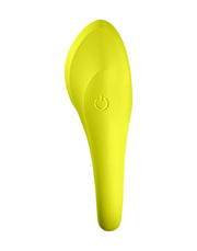 Satisfyer - Vibrerende Cockring Met Partner Stimulator - Koppel Vibrator Spectacular Duo - Geel-Laced-up.nl