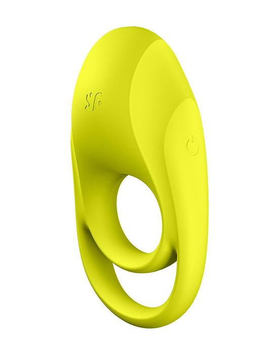 Satisfyer - Vibrerende Cockring Met Partner Stimulator - Koppel Vibrator Spectacular Duo - Geel-Laced-up.nl