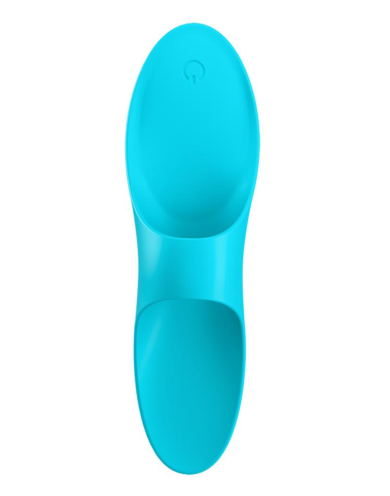 Satisfyer - Vinger Vibrator Teaser - Turquoise-Laced-up.nl