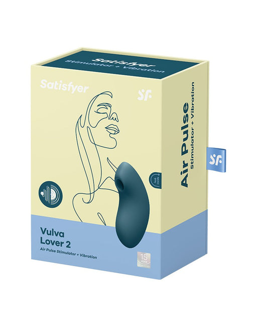 Satisfyer - Vulva Lover 2 - Luchtdruk Vibrator - Blauw-Laced-up.nl