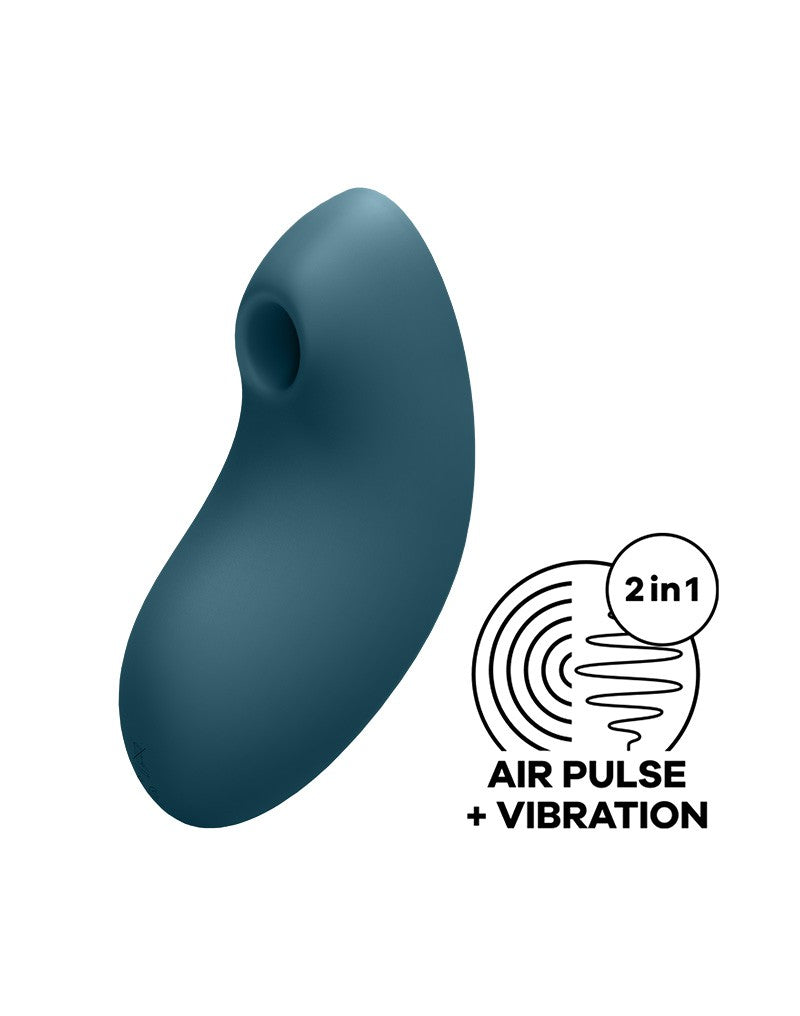 Satisfyer - Vulva Lover 2 - Luchtdruk Vibrator - Blauw-Laced-up.nl