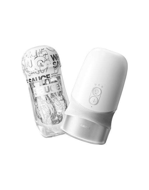 Sauce - Extra Sauce - Elektronische Masturbator Plus White Sauce Masturbator Sleeve - Met 5D Touch Sensor-Laced-up.nl