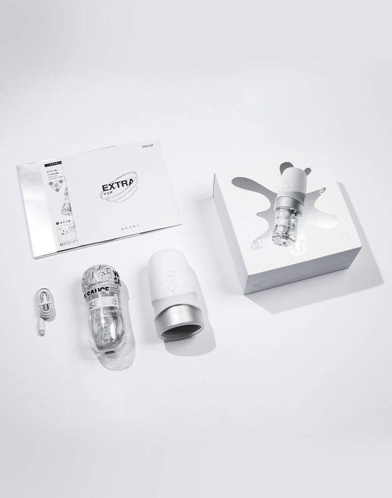Sauce - Extra Sauce - Elektronische Masturbator Plus White Sauce Masturbator Sleeve - Met 5D Touch Sensor-Laced-up.nl