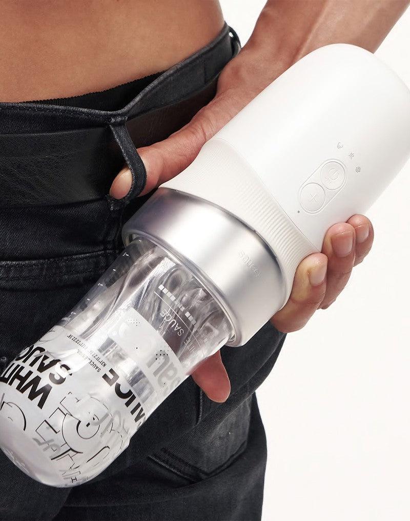 Sauce - Extra Sauce - Elektronische Masturbator Plus White Sauce Masturbator Sleeve - Met 5D Touch Sensor-Laced-up.nl
