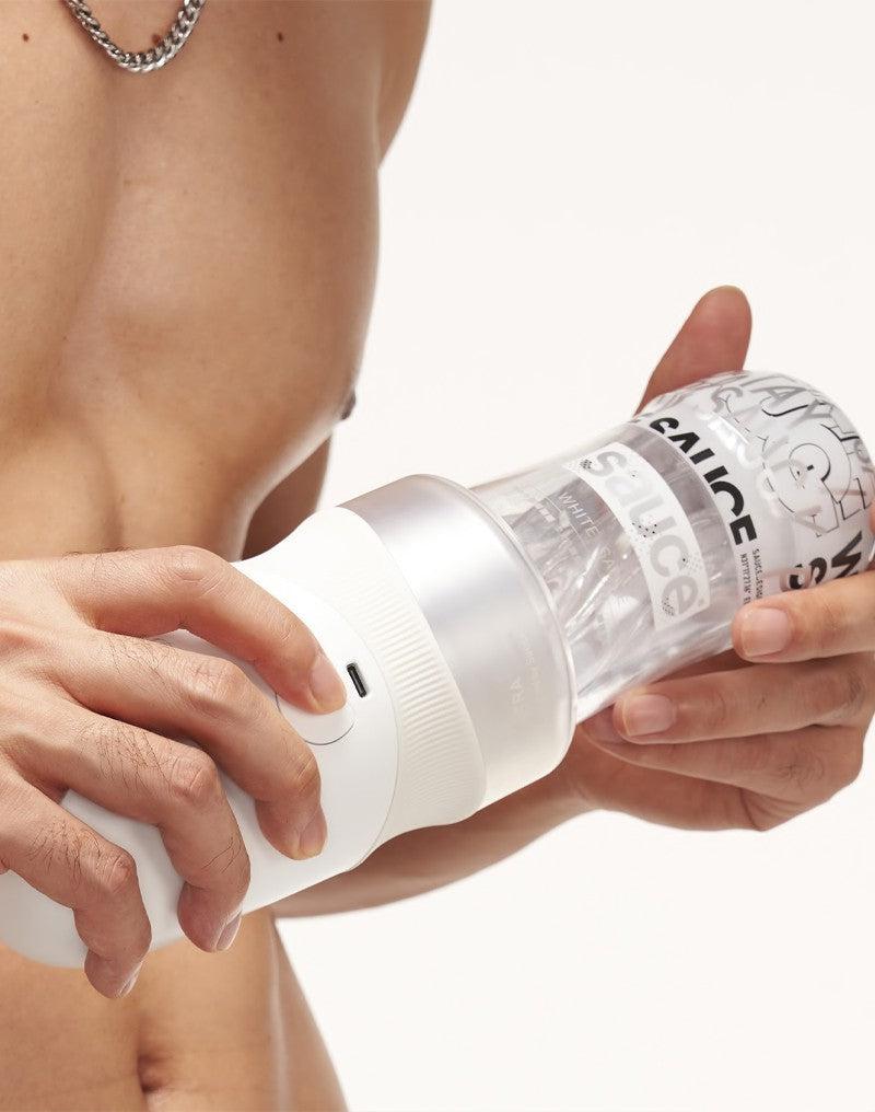 Sauce - Extra Sauce - Elektronische Masturbator Plus White Sauce Masturbator Sleeve - Met 5D Touch Sensor-Laced-up.nl