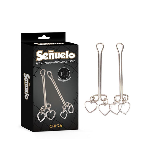 Señuelo - Fetish Fantasy Heart Tepelklemmen Met Twee Hangende Hartjes-Laced-up.nl