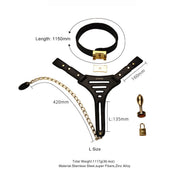 Sevanda - Beg & Ask - Kuisheidsgordel Vrouwen met Buttplug - Maat L-laced-up.nl
