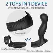 Sevanda - Black Mamba - Cockring met Vibrerende Prostaat Massager-laced-up.nl