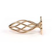 Sevanda - Buttplug - Holle Anaal Plug In Spiraal Vorm - RVS - Goudkleurig - Verkrijgbaar in 3 maten-Laced-up.nl