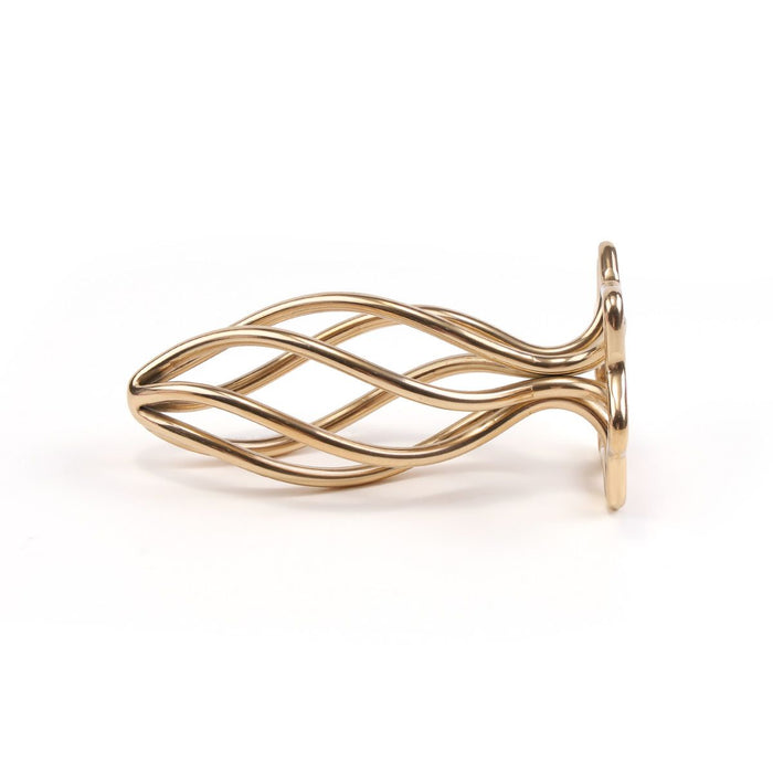 Sevanda - Buttplug - Holle Anaal Plug In Spiraal Vorm - RVS - Goudkleurig - Verkrijgbaar in 3 maten-Laced-up.nl