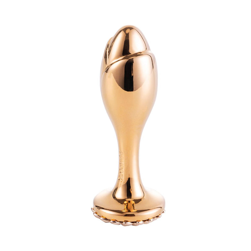 Sevanda - Flogger met Sleutelhanger, Bedel en Tulpvormige Buttplug - Wit/Goud-laced-up.nl