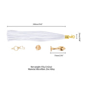 Sevanda - Flogger met Sleutelhanger, Bedel en Tulpvormige Buttplug - Wit/Goud-laced-up.nl