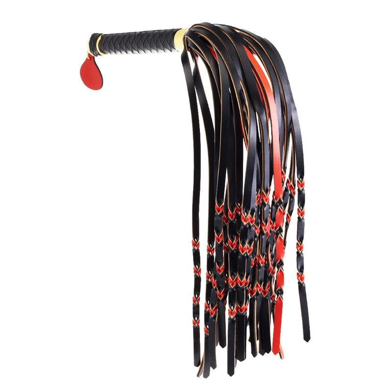 Sevanda - Gevlochten Flogger - Zwart/Rood-laced-up.nl
