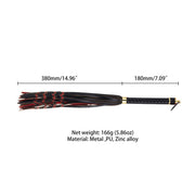 Sevanda - Gevlochten Flogger - Zwart/Rood-laced-up.nl