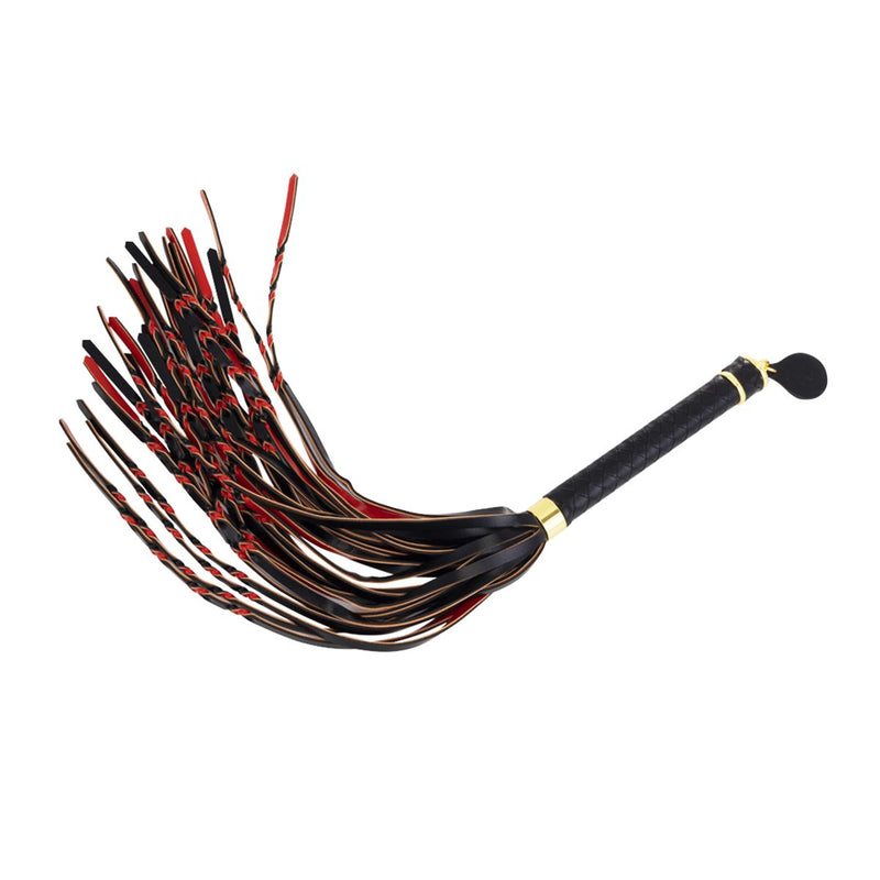 Sevanda - Gevlochten Flogger - Zwart/Rood-laced-up.nl