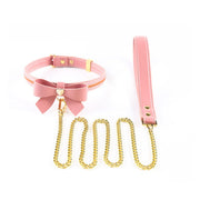 Sevanda - Love Heart Butterfly - Vegan Lederen Collar met Leiband - Roze-laced-up.nl