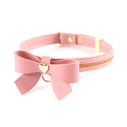 Sevanda - Love Heart Butterfly - Vegan Lederen Collar met Leiband - Roze-laced-up.nl