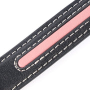 Sevanda - Love Heart Butterfly - Vegan Lederen Collar met Leiband - Zwart/ Roze-laced-up.nl