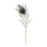 Sevanda - Natural Peacock Flirting - Veren Kietelaar met Verwisselbare Veren - Goud/Zwart-laced-up.nl