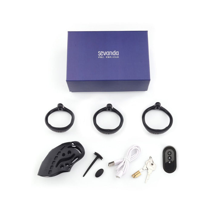 Sevanda - Nautilus - E-stim Electrosex Kuisheidskooi - Zwart-Laced-up.nl