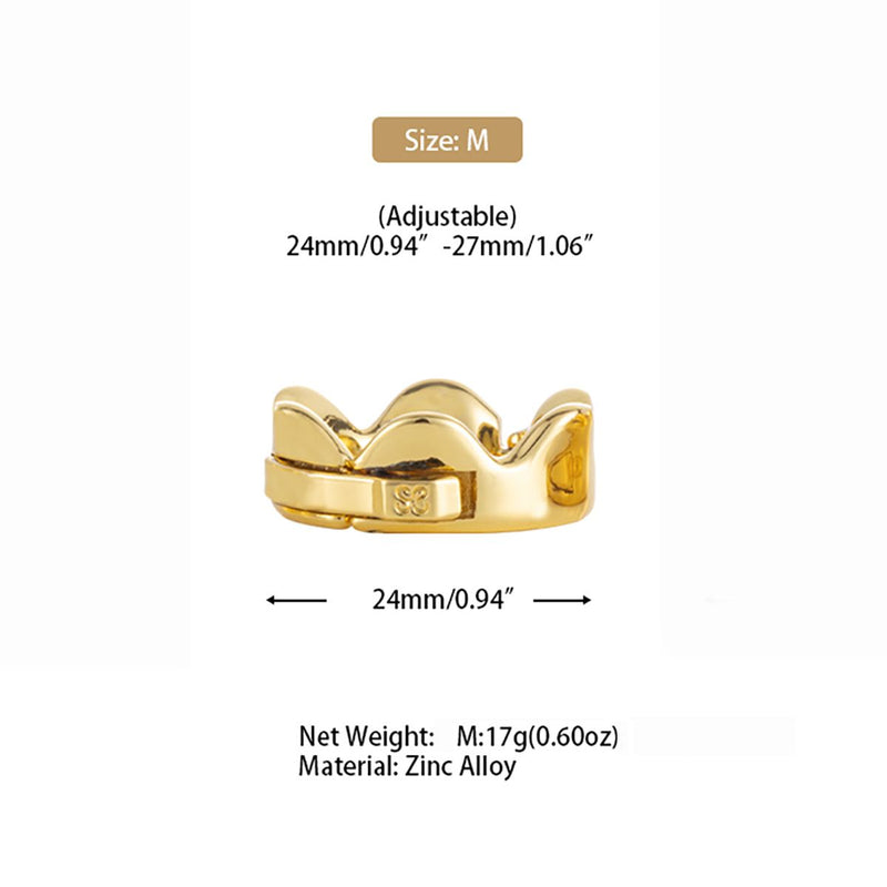Sevanda - Ring of Kings - Eikelring Kroon - Maat M - Goud-laced-up.nl