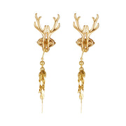 Sevanda - Stag - Tepelklemmen met Hertengewei en Hanger - Goud-laced-up.nl
