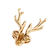 Sevanda - Stag - Tepelklemmen met Hertengewei en Hanger - Goud-laced-up.nl