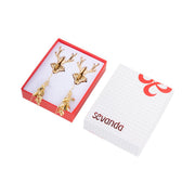 Sevanda - Stag - Tepelklemmen met Hertengewei en Hanger - Goud-laced-up.nl