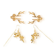 Sevanda - Stag - Tepelklemmen met Hertengewei en Hanger - Goud-laced-up.nl