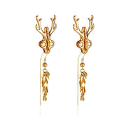 Sevanda - Stag - Tepelklemmen met Hertengewei en Hanger - Goud-laced-up.nl
