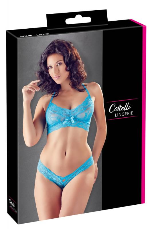 Bralette met Slip - Babyblauw - maat S/M-Laced-up.nl