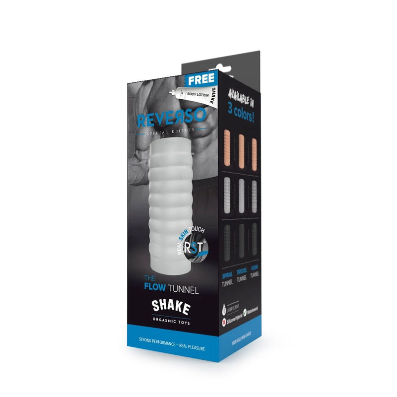 Shake - The Flow - Masturbator en Penis Sleeve - Transparant-Laced-up.nl