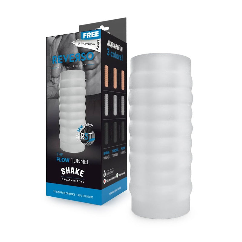 Shake - The Flow - Masturbator en Penis Sleeve - Transparant-Laced-up.nl