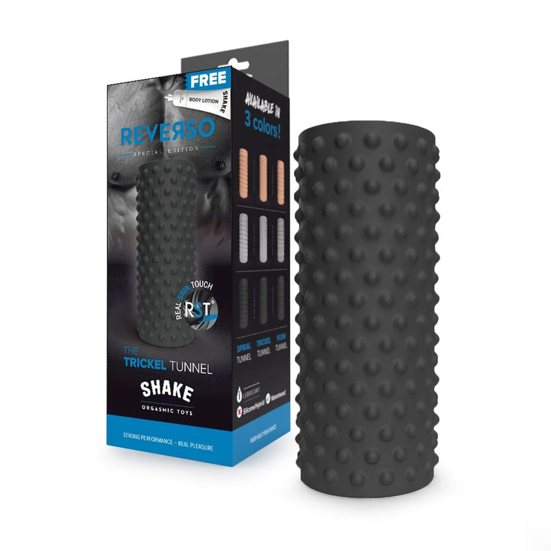 Shake - The Trickle - Masturbator en Penis Sleeve - Zwart-Laced-up.nl
