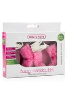 Shots Toys - Metalen Handboeien met Roze Bonte Bekleding - Met Slot-Laced-up.nl
