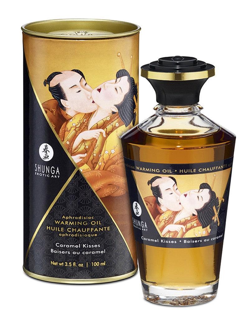 Shunga - Aphrodisiac - Verwarmende Olie Voor Erogene Zones - Om te Kussen/Likken - Caramel kisses-Laced-up.nl
