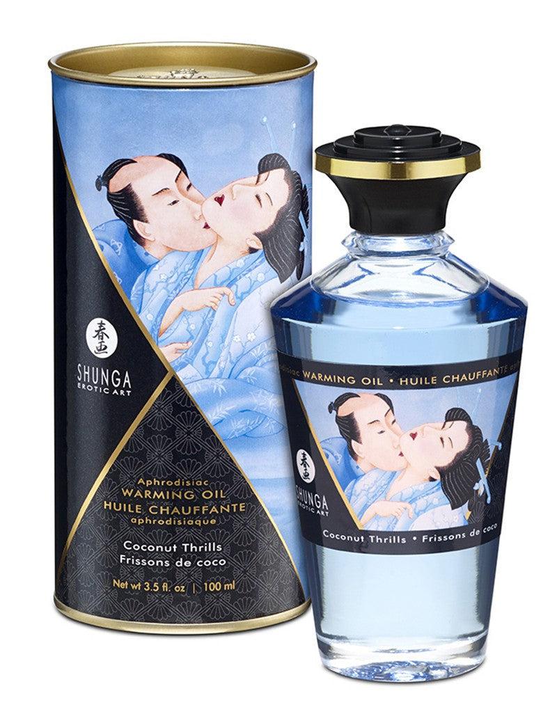 Shunga - Aphrodisiac - Verwarmende Olie Voor Erogene Zones - Om te Kussen/Likken - Coconut Thrills-Laced-up.nl
