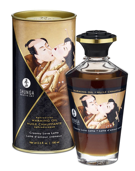 Shunga - Aphrodisiac - Verwarmende Olie Voor Erogene Zones - Om te Kussen/Likken - Creamy Latte-Laced-up.nl