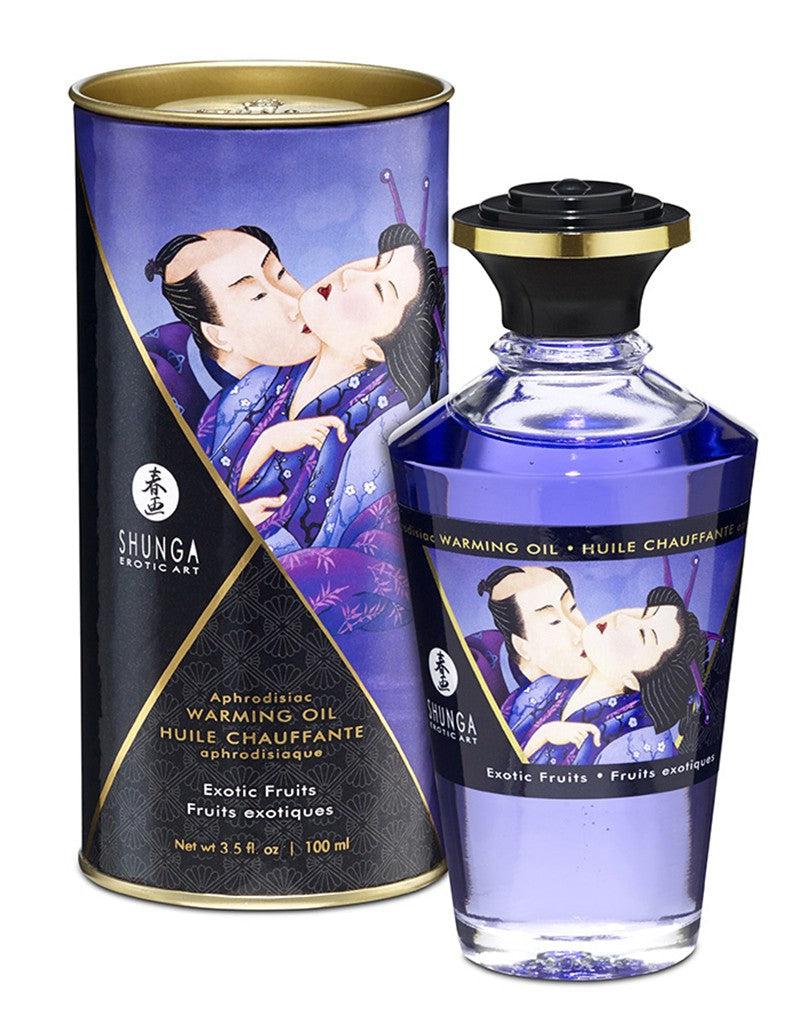 Shunga - Aphrodisiac - Verwarmende Olie Voor Erogene Zones - Om te Kussen/Likken - Exotic fruit-Laced-up.nl