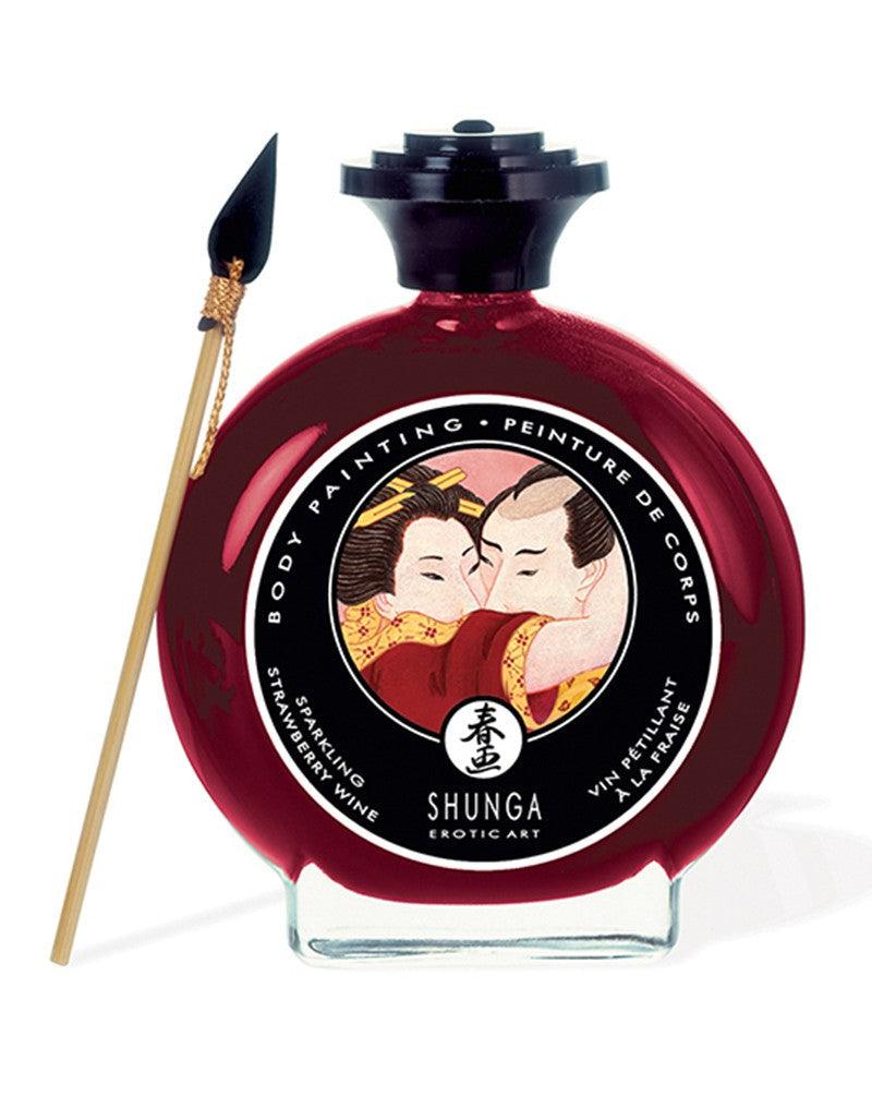 Shunga - Eetbare Bodypaint - Strawberry Champagne-Erotiekvoordeel.nl