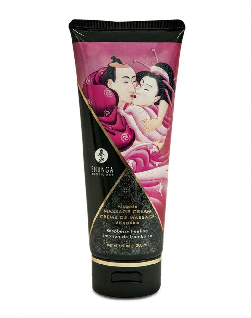 Shunga - Kissable Massage Cream Raspberry Feeling-Erotiekvoordeel.nl