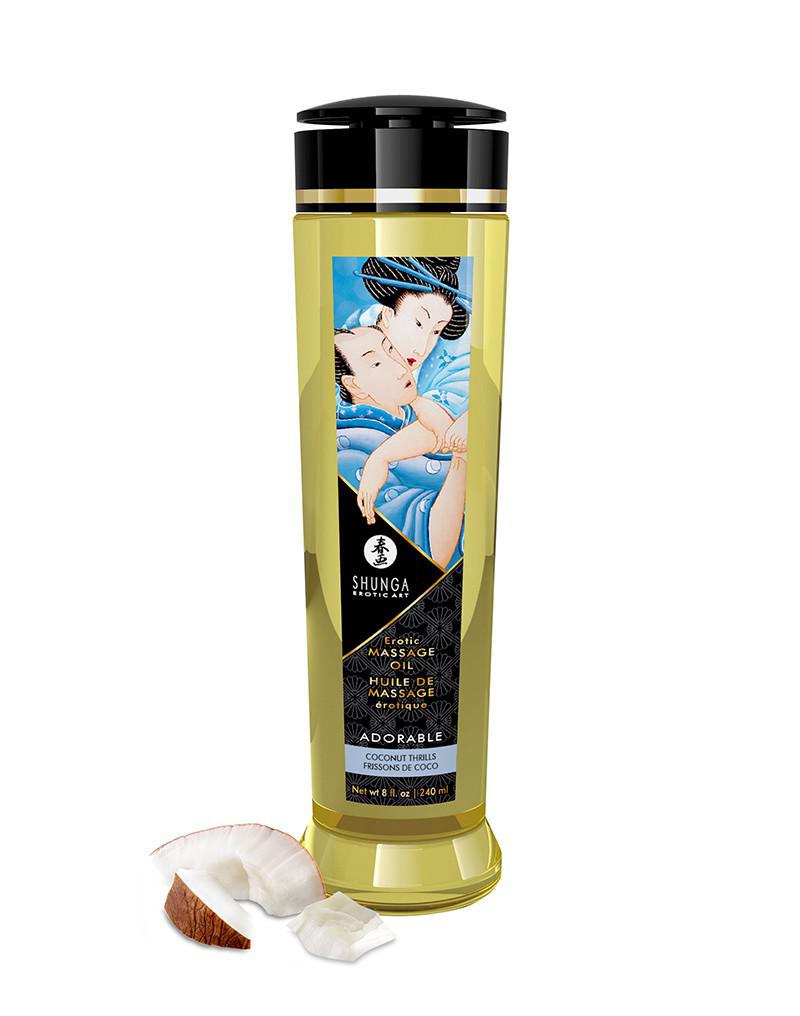 Shunga - Massageolie - Adorable Coconut - 240 ml-Laced-up.nl