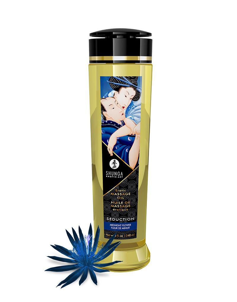 Shunga - Massageolie - Seduction Midnight Flower - 240 ml-Laced-up.nl
