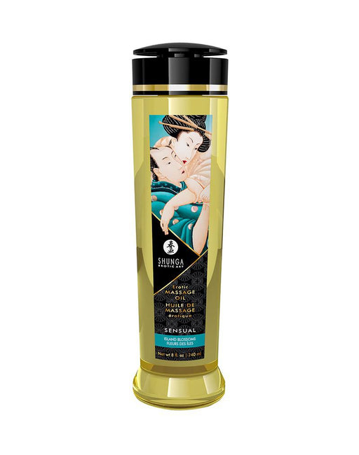 Shunga - Massageolie - Sensual Island Flowers - 240 ml-Erotiekvoordeel.nl