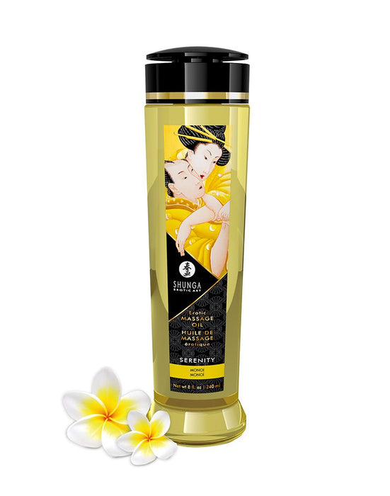 Shunga - Massageolie - Serenity Monoi (Hawaiaanse Tiarebloem) - 240 ml-Laced-up.nl