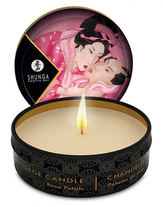 Shunga - Mini Massagekaars - Rose Petals-Laced-up.nl