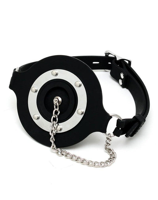 Rimba - Siliconen Mondknevel - Gag Met gootsteen stop - Zwart-Laced-up.nl