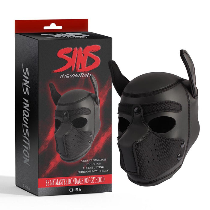 Sins Inquisition - Be My Master Bondage Puppy Hood - Zwart-Laced-up.nl